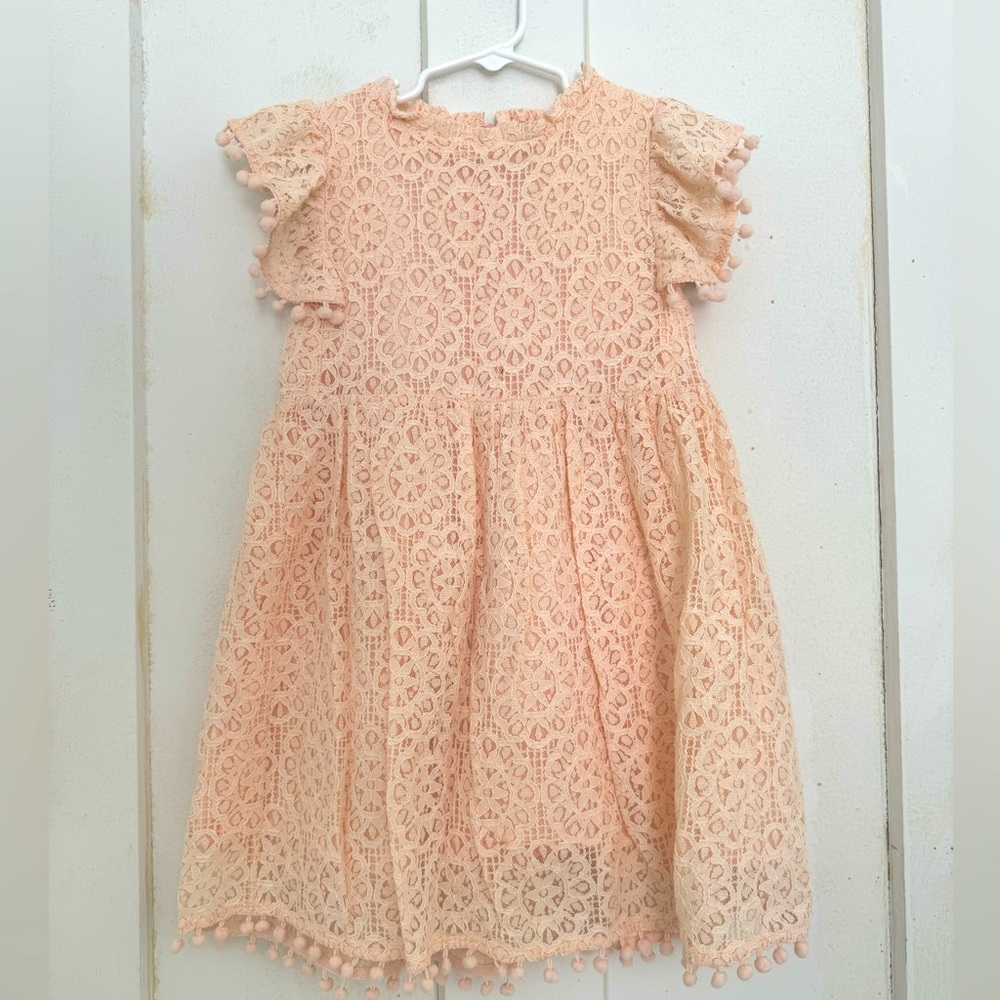 Sweet Pink Lace Dress, size 7-8